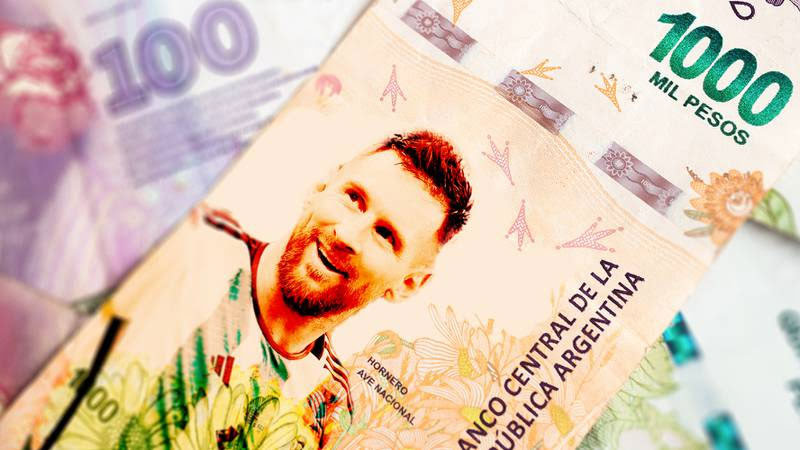 Messi on argentina note